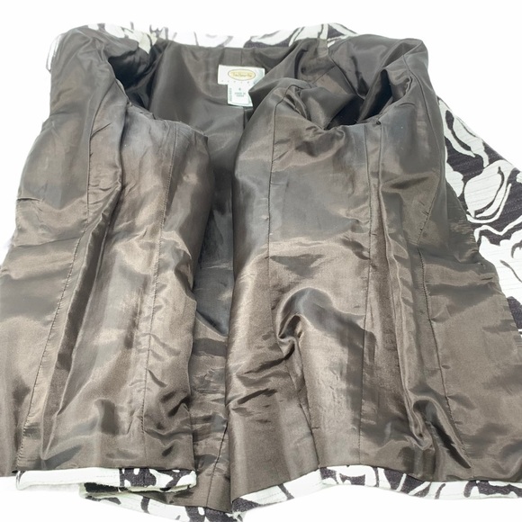 Talbots 3/4 Sleeve Cropped Jacket 6 P Linen Blend Textured Cream Floral Print - Picture 11 of 15